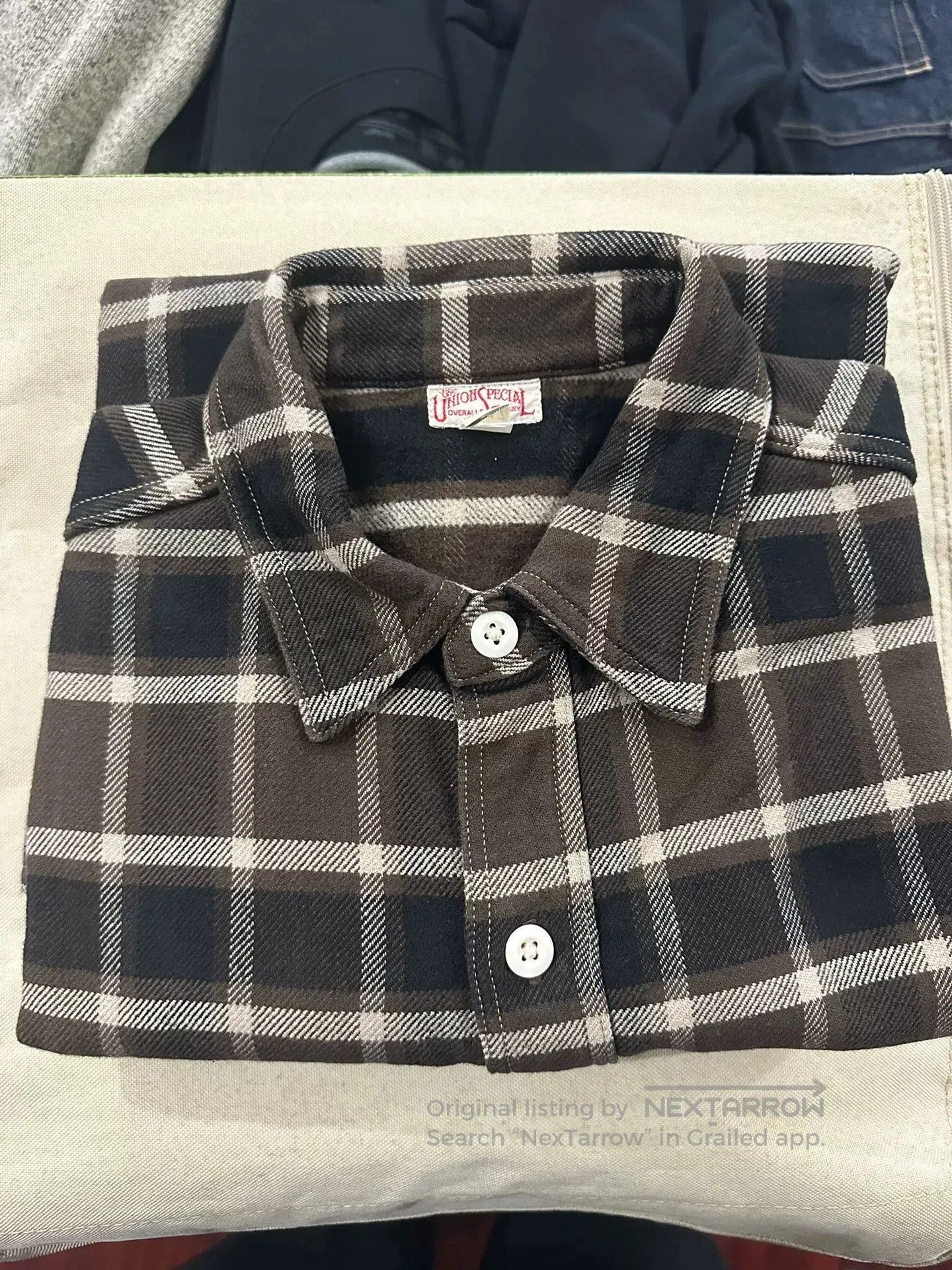 Freewheelers Thick Checkered Shirt Size 17. Size US L / EU 52-54 / 3 - 4 Thumbnail