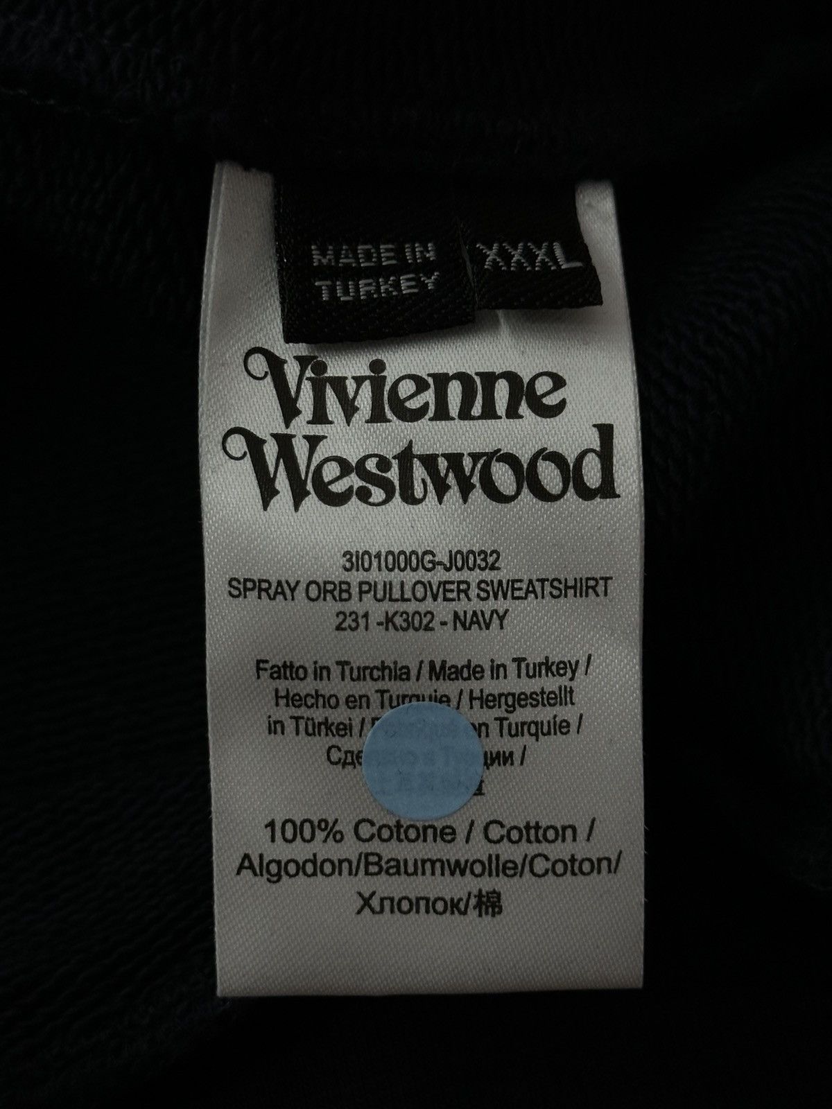 Vivienne Westwood Vivienne Westwood Hoodie Dark Navy Spray Orb Logo XXXL Size US XXL / EU 58 / 5 - 4 Thumbnail