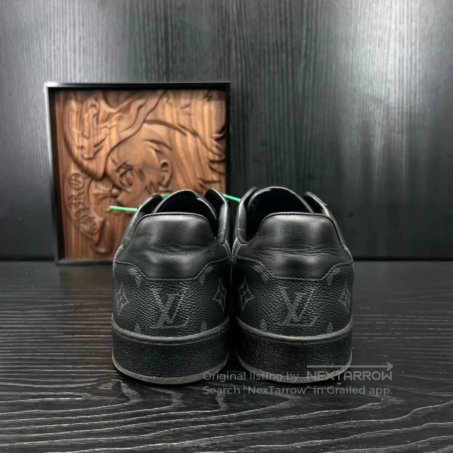 Louis Vuitton Black Leather Low-Top Sneakers Size 9. Size US 9 / EU 42 - 5 Thumbnail