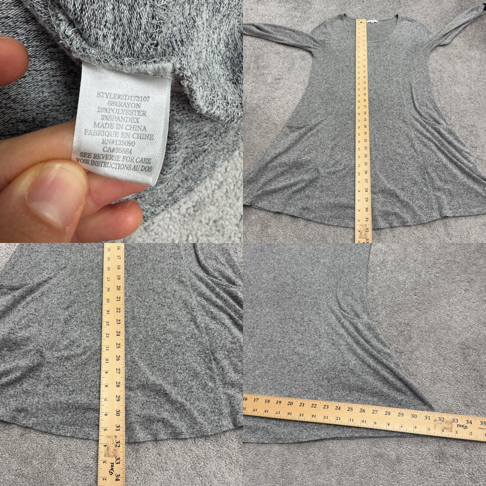 Express Z Supply Sweater Dress Women Medium Heather Gray Mini A-Line Pockets Knit Casual Size S / US 4 / IT 40 - 8 Thumbnail