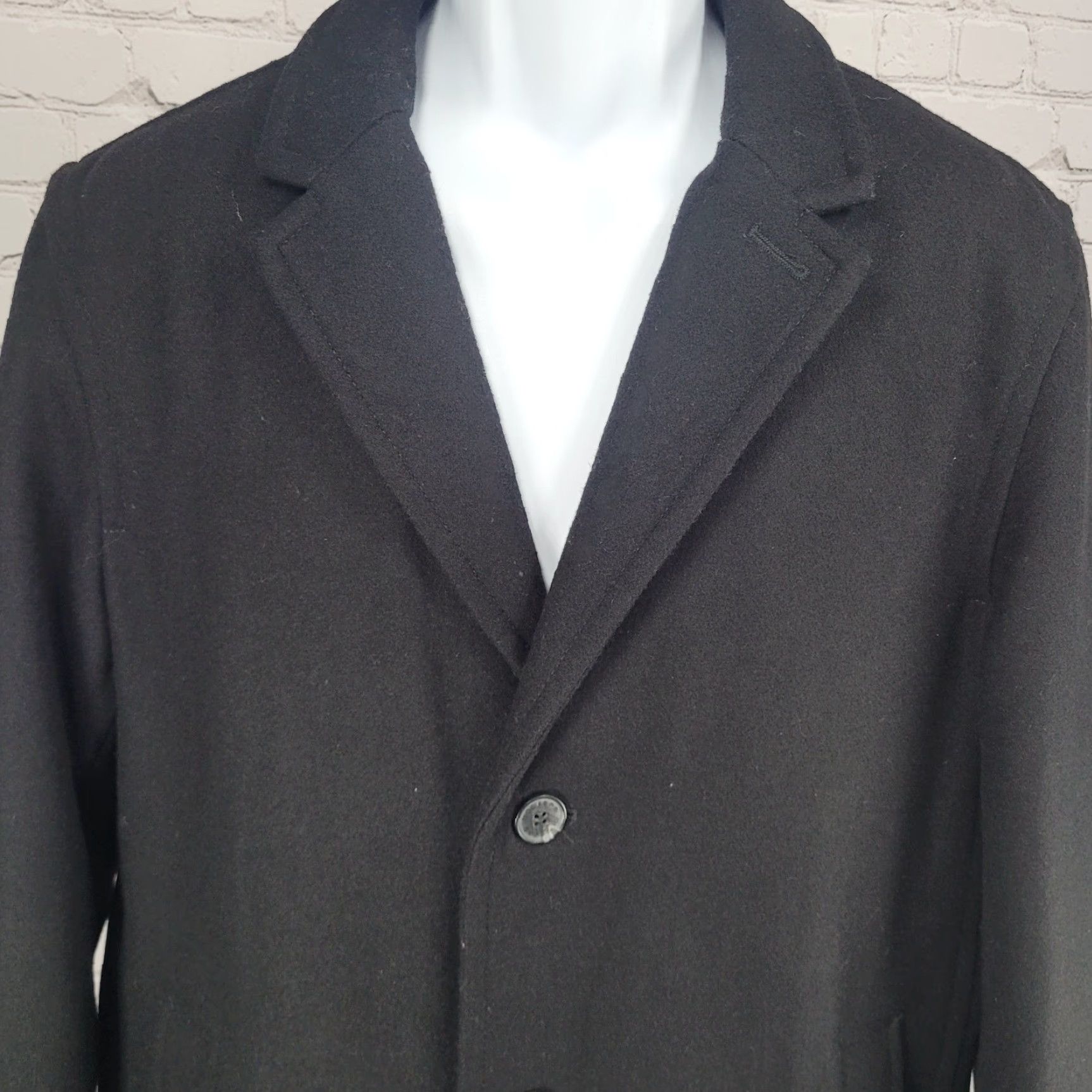 Dockers DOCKERS Black Wool Blend Buttoned Insulated Quilted Liner Over Coat Medium M Men's Coat Size US M / EU 48-50 / 2 - 7 Thumbnail