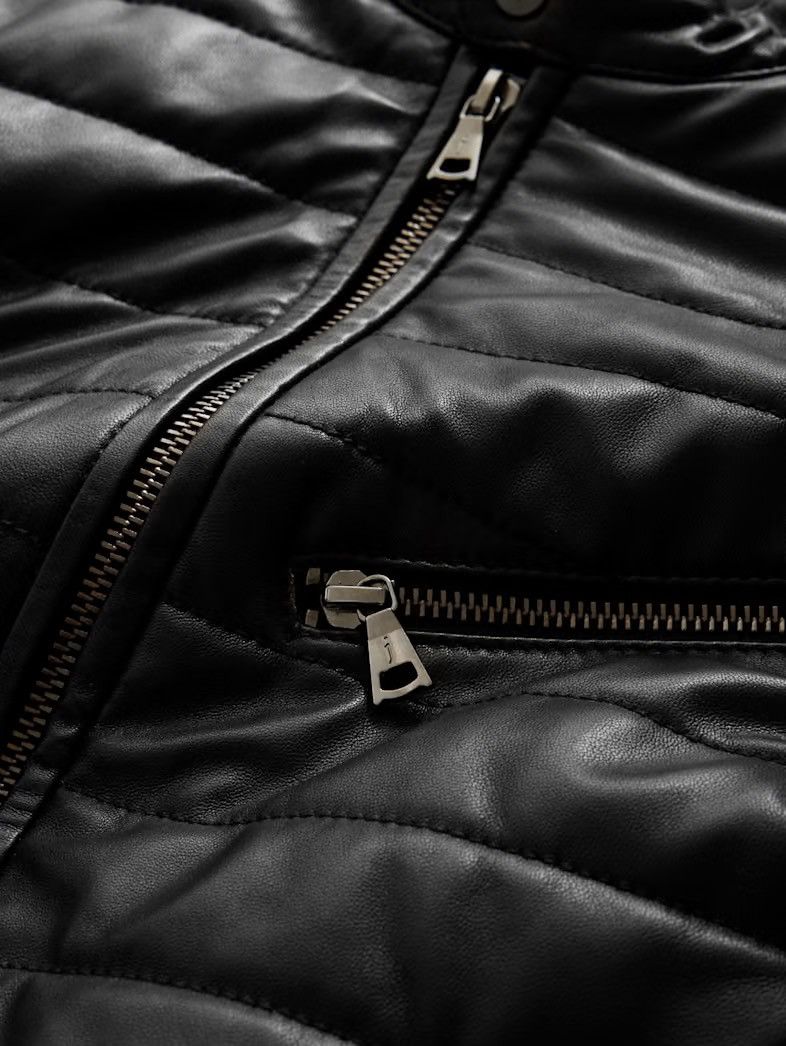 John Varvatos Kitt Quilted Racer Jacket EU 5 USA 40 Size US M / EU 48-50 / 2 - 6 Thumbnail