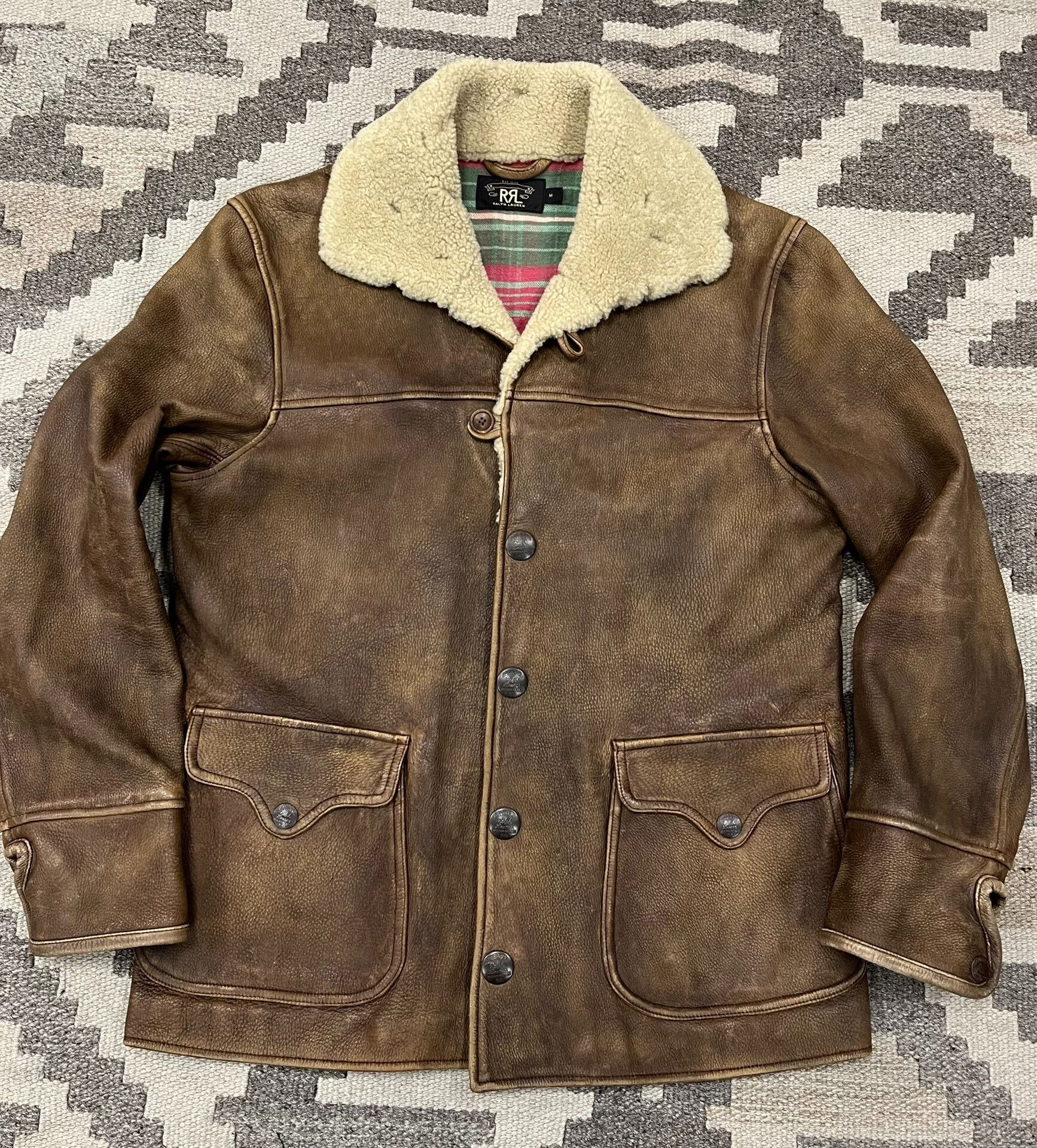 RRL Ralph Lauren Ralph Lauren RRL Leather Fur-Lined Vest Size US M / EU 48-50 / 2 - 1 Thumbnail