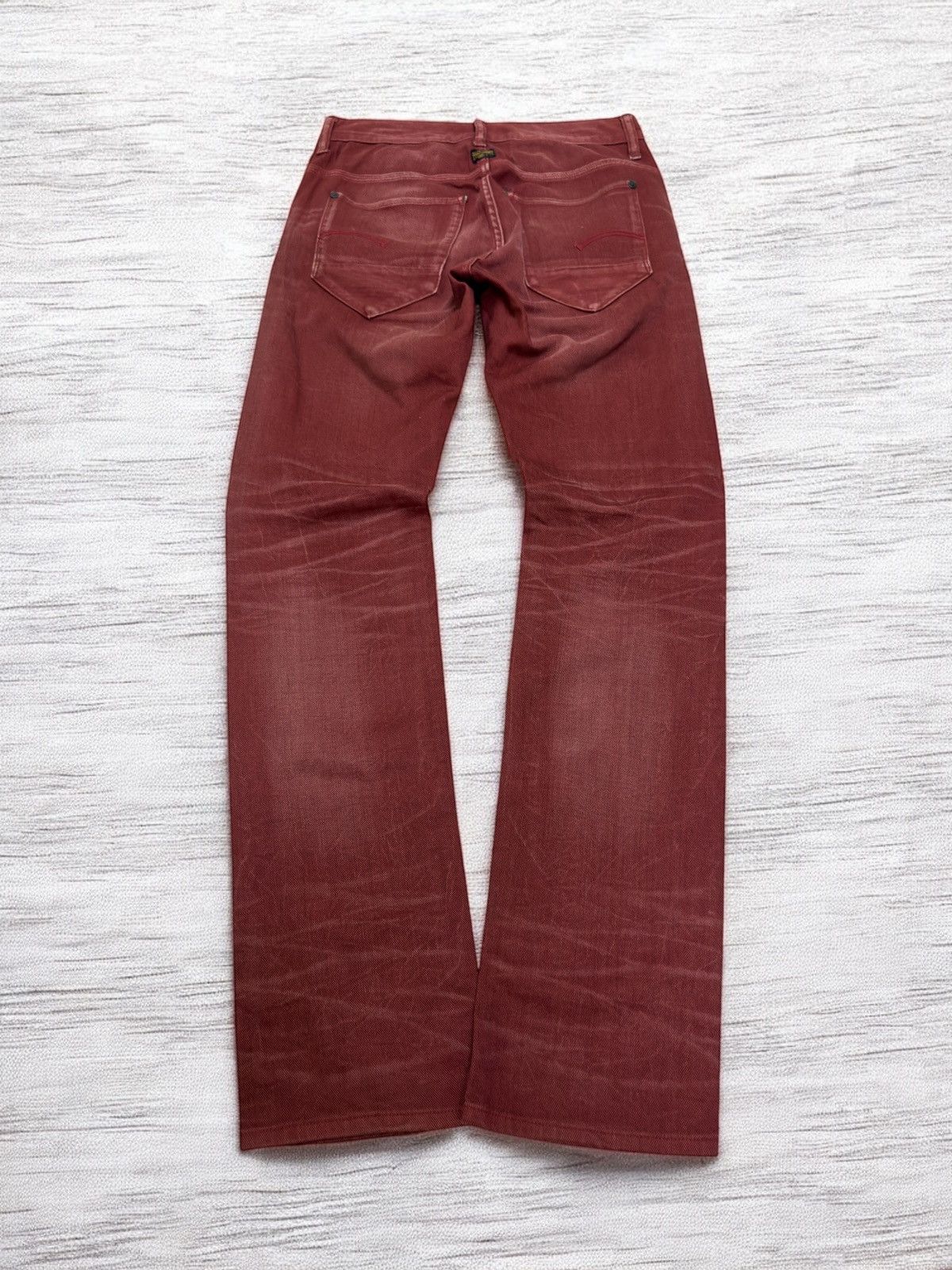 G-Star G-Star RAW Red Denim Straight Retro 2000s Style Clawmark Size US 28 / EU 44 - 2 Thumbnail