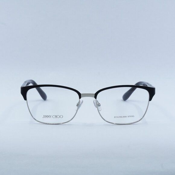 Jimmy Choo Jimmy Choo JC192 0003 00 Eyeglasses Matte Black/Silver 54mm Size ONE SIZE - 2 Thumbnail
