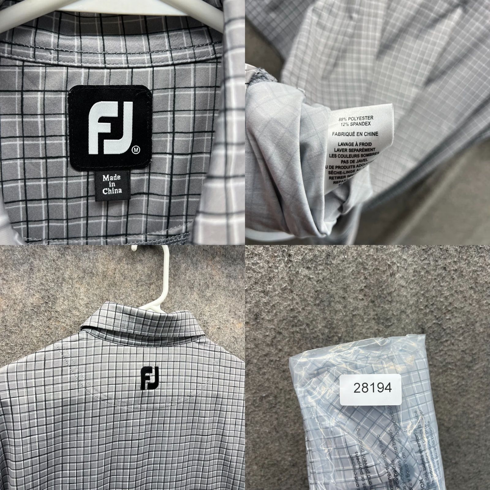 Footjoy VINTAGE FootJoy Polo Shirt Mens Medium Gray Performance Stretch Grand Haven Golf Club Shirt Size US M / EU 48-50 / 2 - 8 Thumbnail