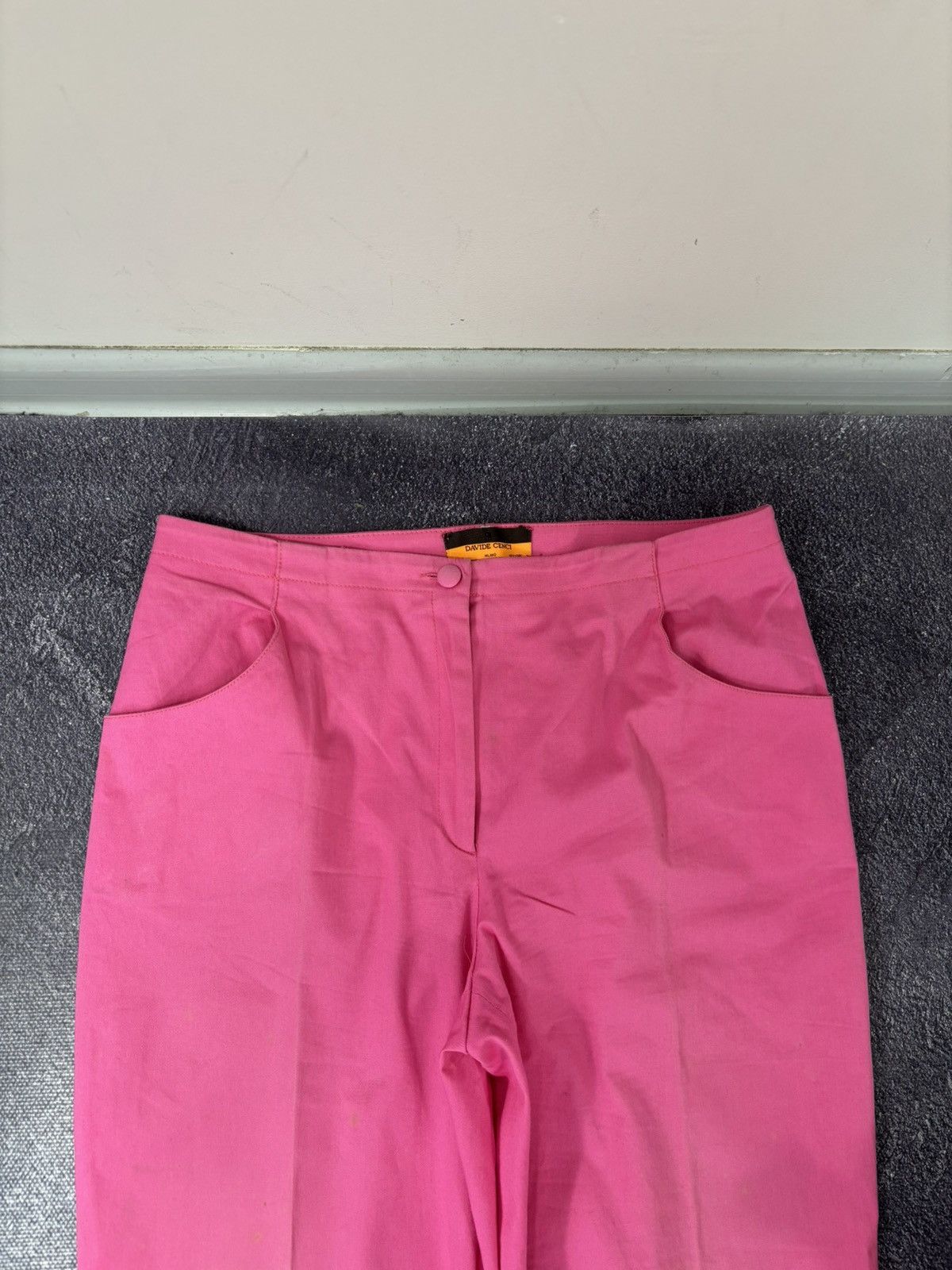 Davide Cenci Vintage Davide Cenci Women’s Luxury Pink Wide-Leg Pants Size 30" / US 8 / IT 44 - 9 Thumbnail