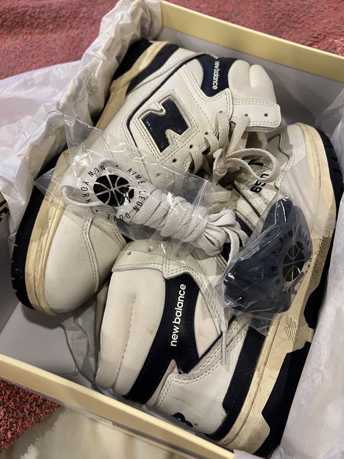 Aime Leon Dore × New Balance New Balance 650R Aime Leon Dore White Navy Size US 9.5 / EU 42-43 - 5 Thumbnail