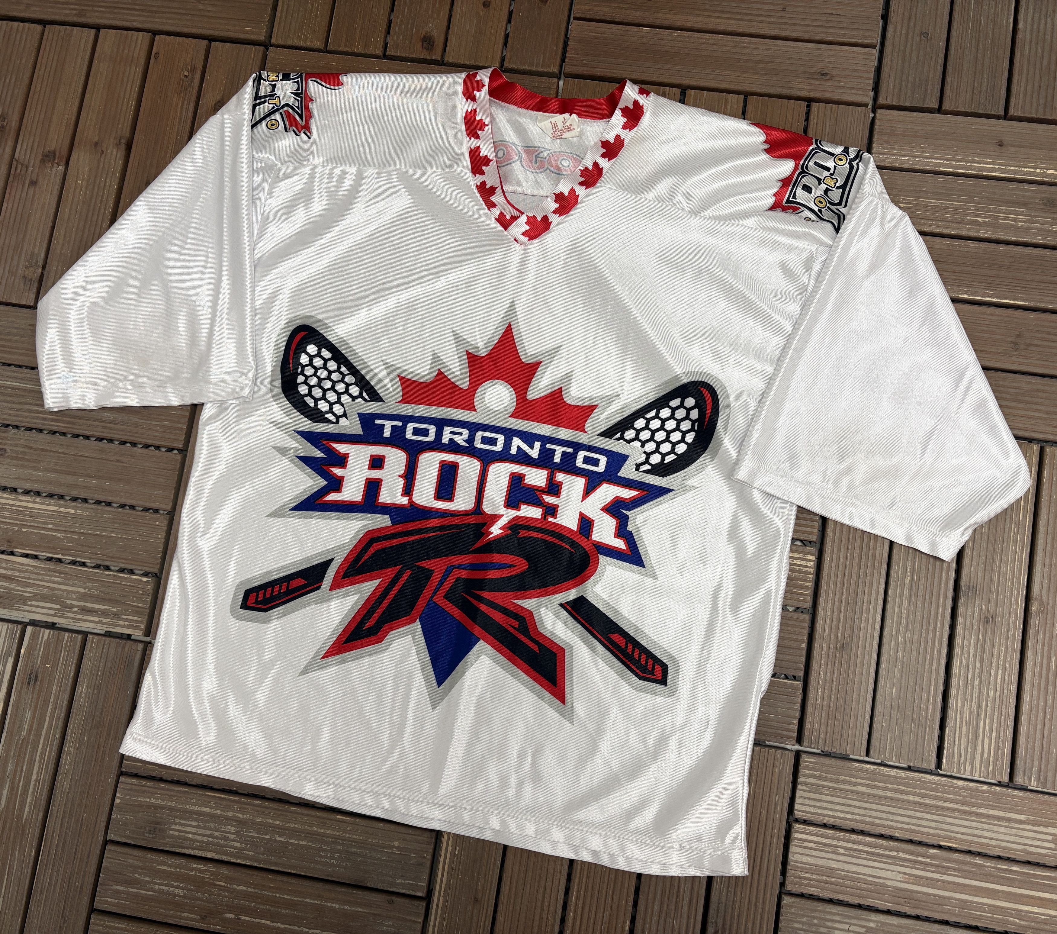 Vintage Toronto Rock Vintage White Lacrosse Jersey Size US S / EU 44-46 / 1 - 2 Thumbnail