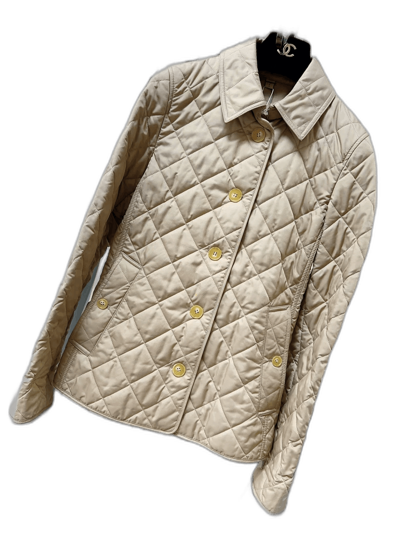 Burberry Burberry Quilted Beige Cotton Jacket Size S / US 4 / IT 40 - 1 Thumbnail