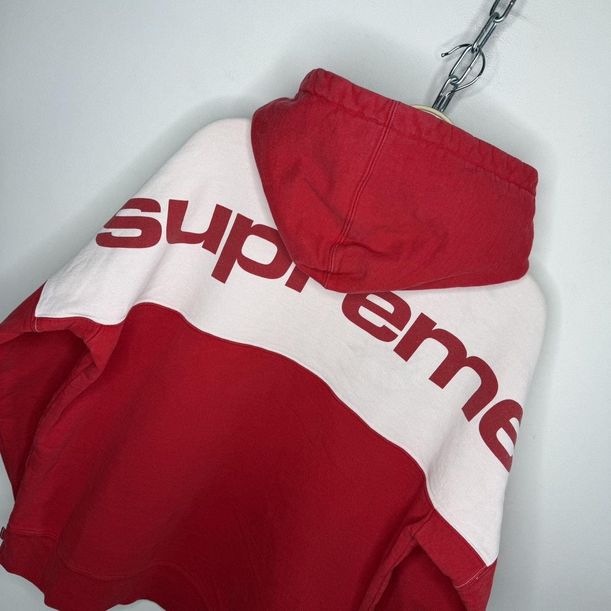Supreme Supreme Sweatshirt Logo 2017 Hoodie Red White Size US L / EU 52-54 / 3 - 9 Thumbnail