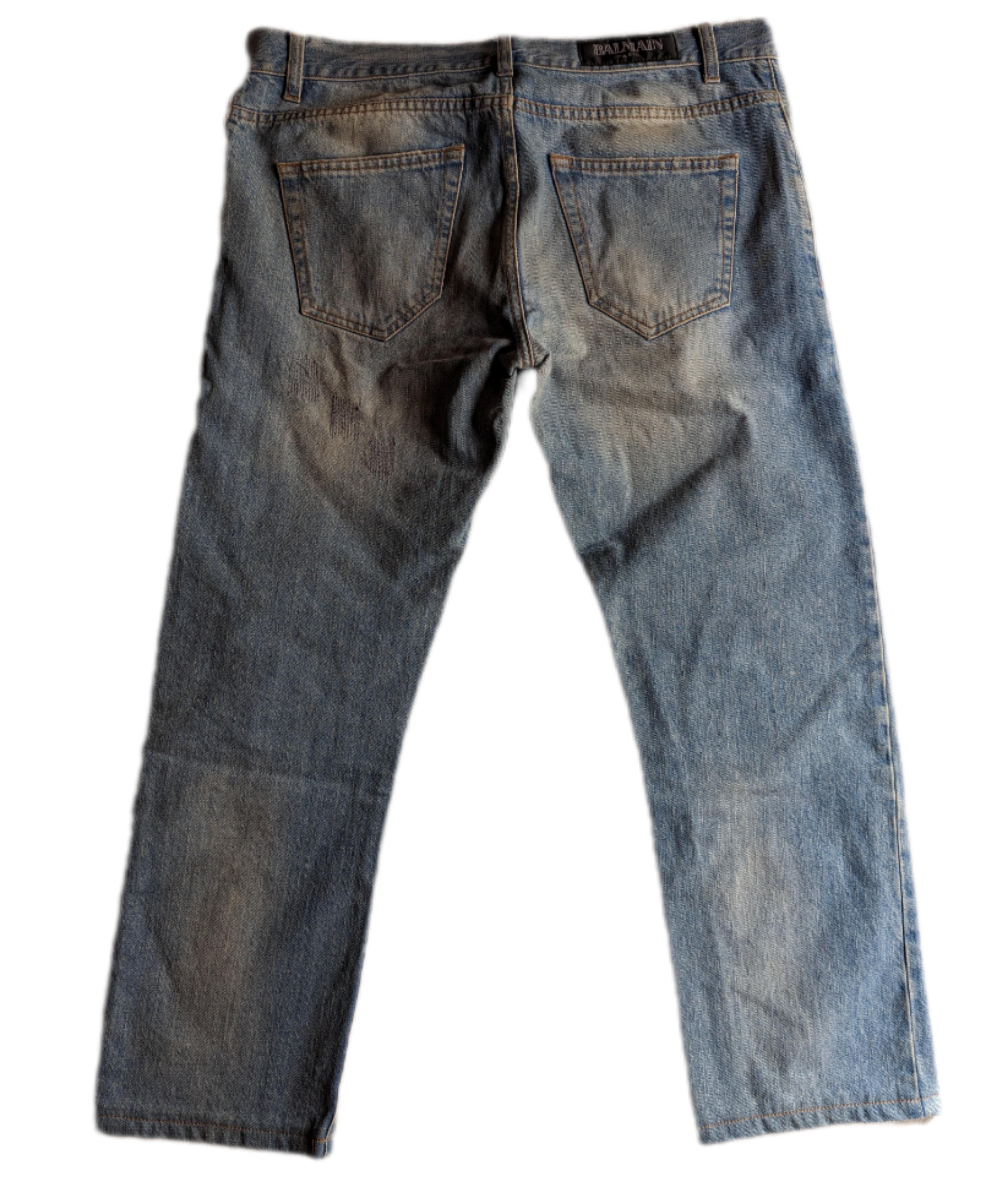 Balmain Balmain blue distressed jeans Size US 33 - 4 Thumbnail
