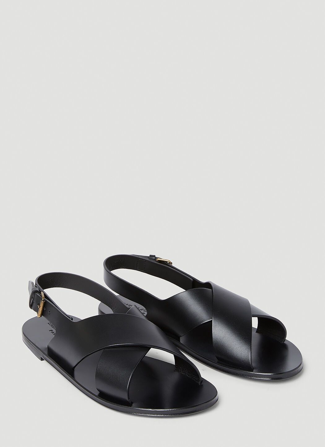Saint Laurent Paris Saint Laurent Paris Mojave Sandals - Black Calf Leather Size US 8 / EU 41 - 3 Thumbnail
