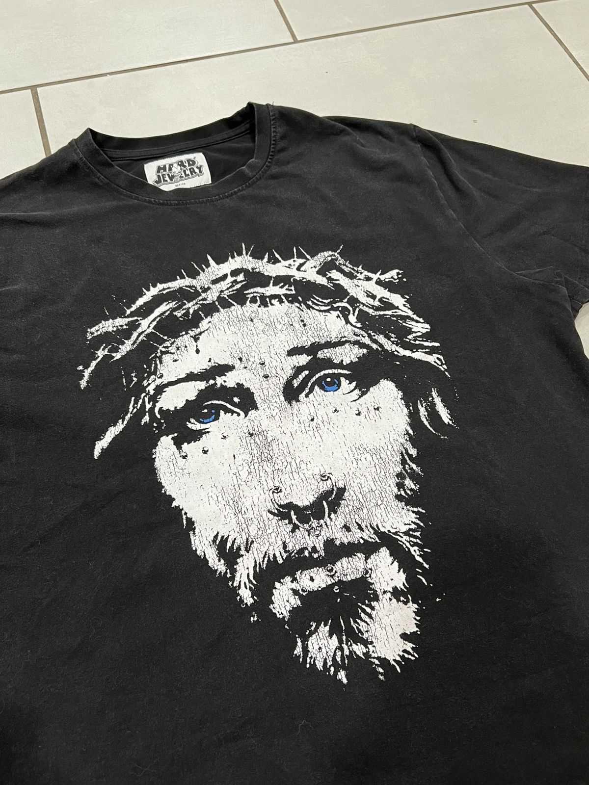 Japanese Brand Hard Jewelry Pierced Jesus Shirt Size US M / EU 48-50 / 2 - 2 Thumbnail