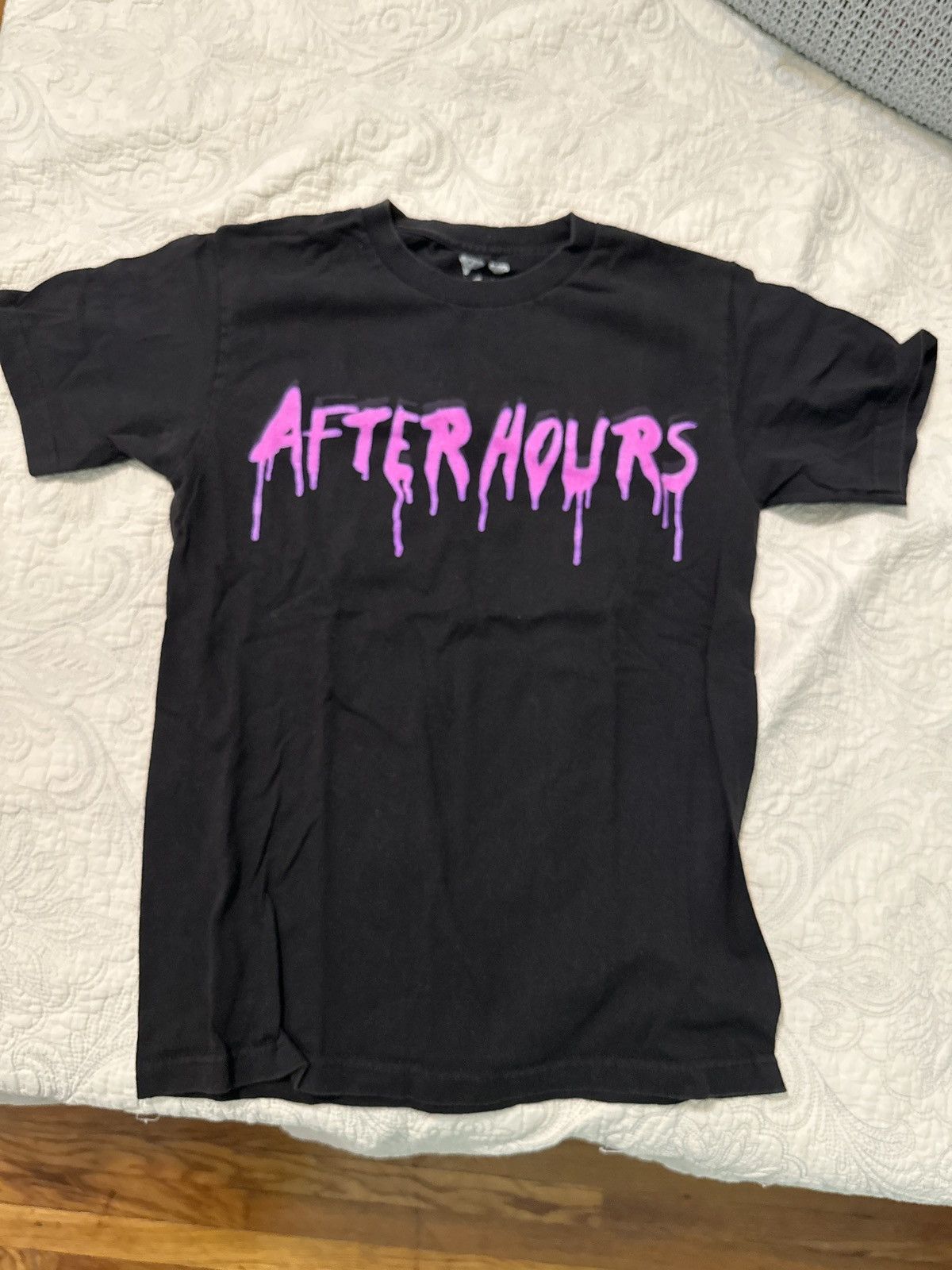 image of The Weeknd X Vlone After Hours Acid Drip Tee Black, Men's (Size Small)