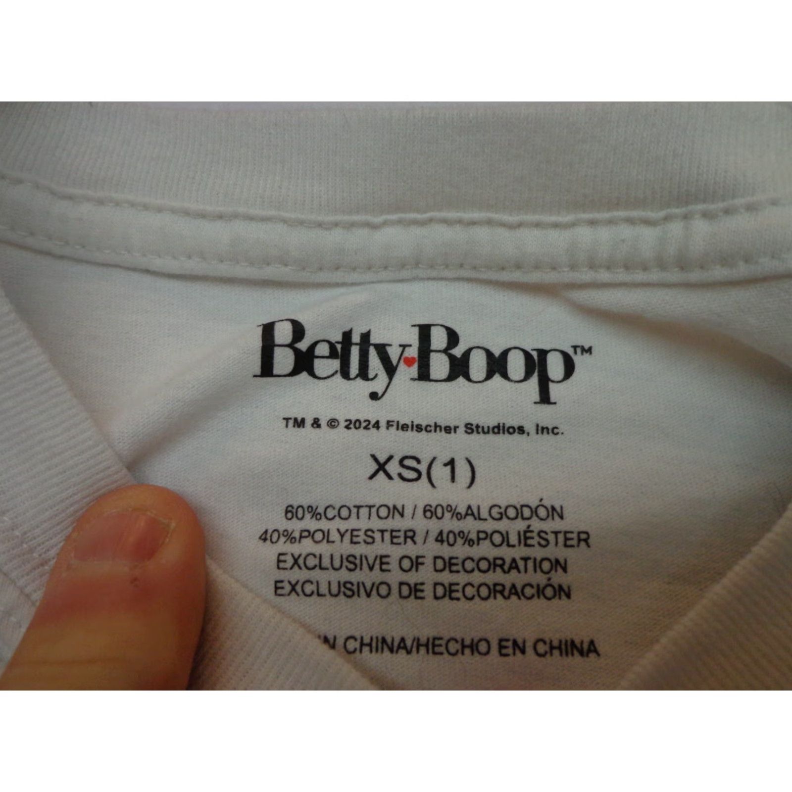 Vintage VINTAGE Betty Boop Graphic T-shirt XS Women Juniors Short Sleeve Ivory 90s Cartoon Betty Boop Womens XS Shirt Size XS / US 0-2 / IT 36-38 - 3 Thumbnail