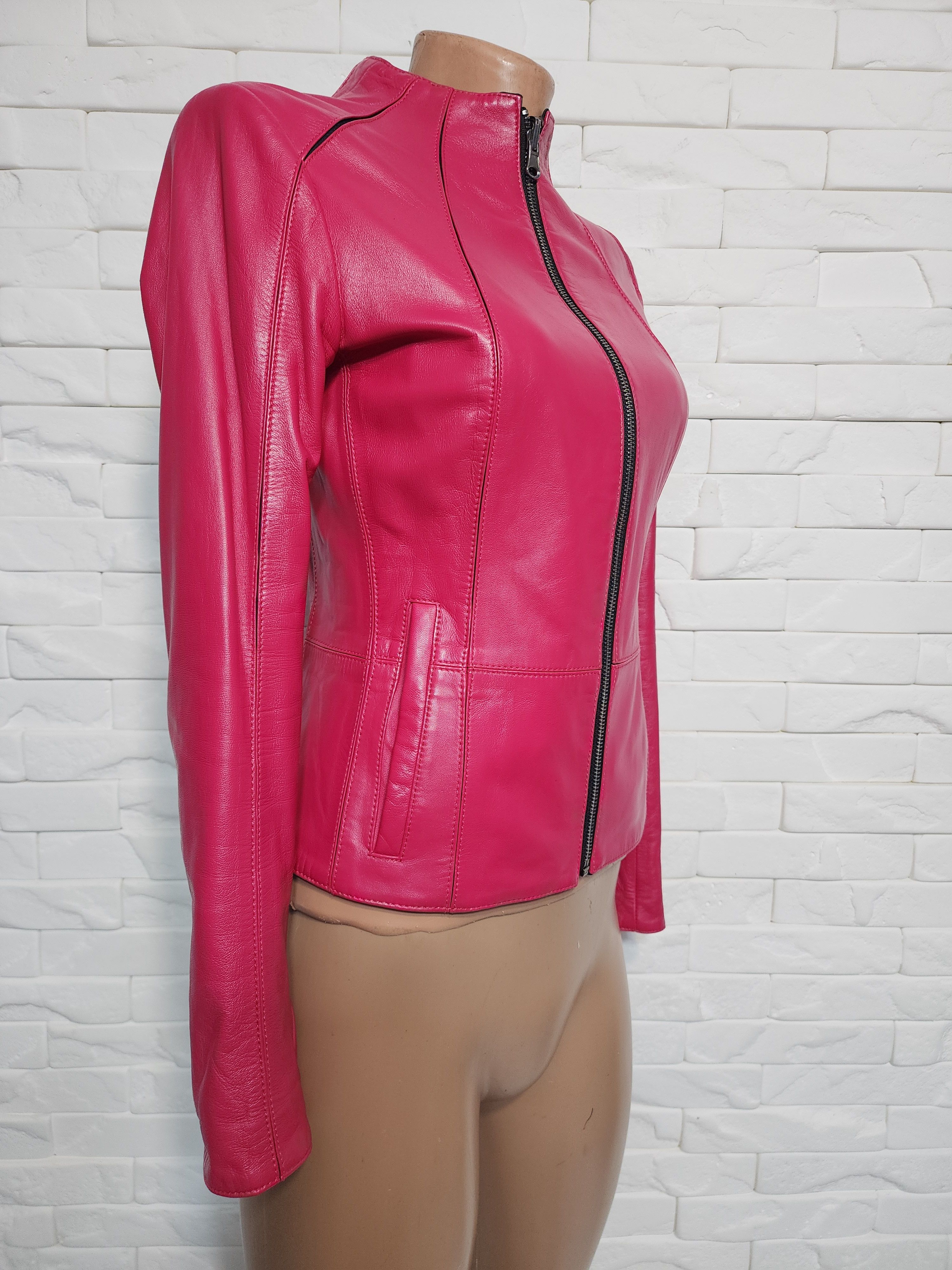 Uniqlo Pink Leather Women's Jacket: Reversible Leather Outwear. Size S / US 4 / IT 40 - 2 Thumbnail