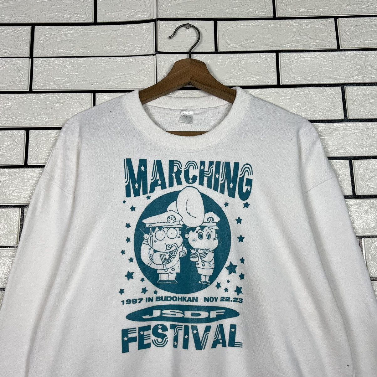 Vintage Vintage 1997 MARCHING FESTIVAL JSDF Sweatshirt #3979-C181 Size US L / EU 52-54 / 3 - 2 Thumbnail