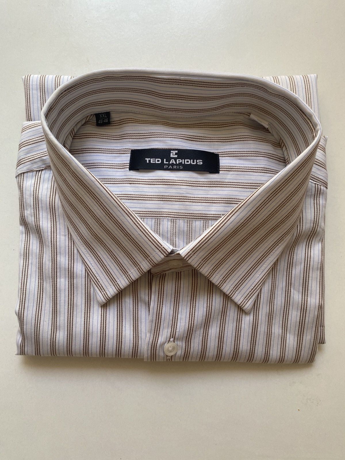 TED LAPIDUS Elegant classic Ted Lapidus Paris shortsleeve sommer shirt Size US XXL / EU 58 / 5 - 2 Thumbnail