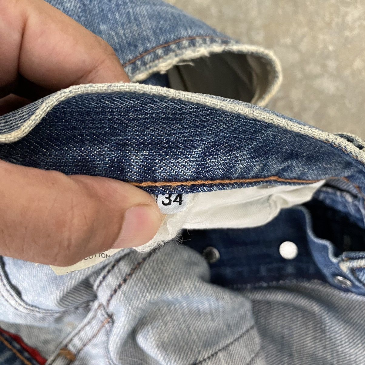 Prada 2000’s Prada Washed Blue Heel Bite Jeans Size US 34 / EU 50 - 21 Thumbnail