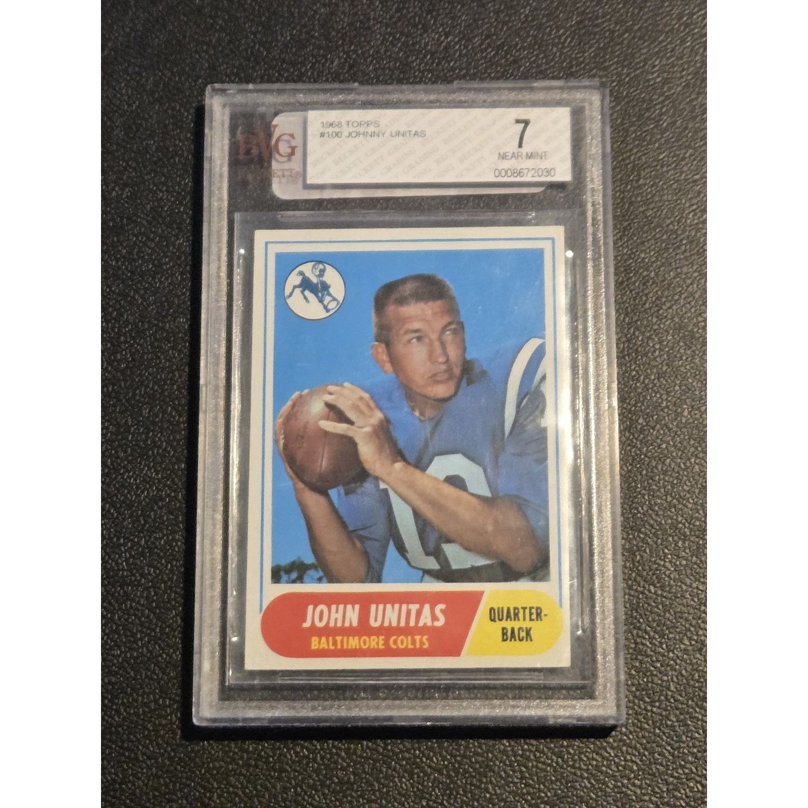 Other 1968 Topps #100 John Unitas BVG 7 Size ONE SIZE - 1 Thumbnail
