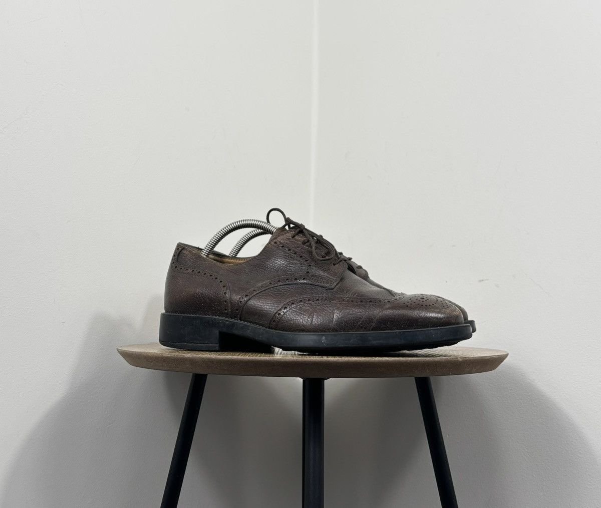 Tod's Tod’s Men’s Lace-Up Brown Leather Oxford Brogue Dress Shoes Size US 9 / EU 42 - 1 Thumbnail