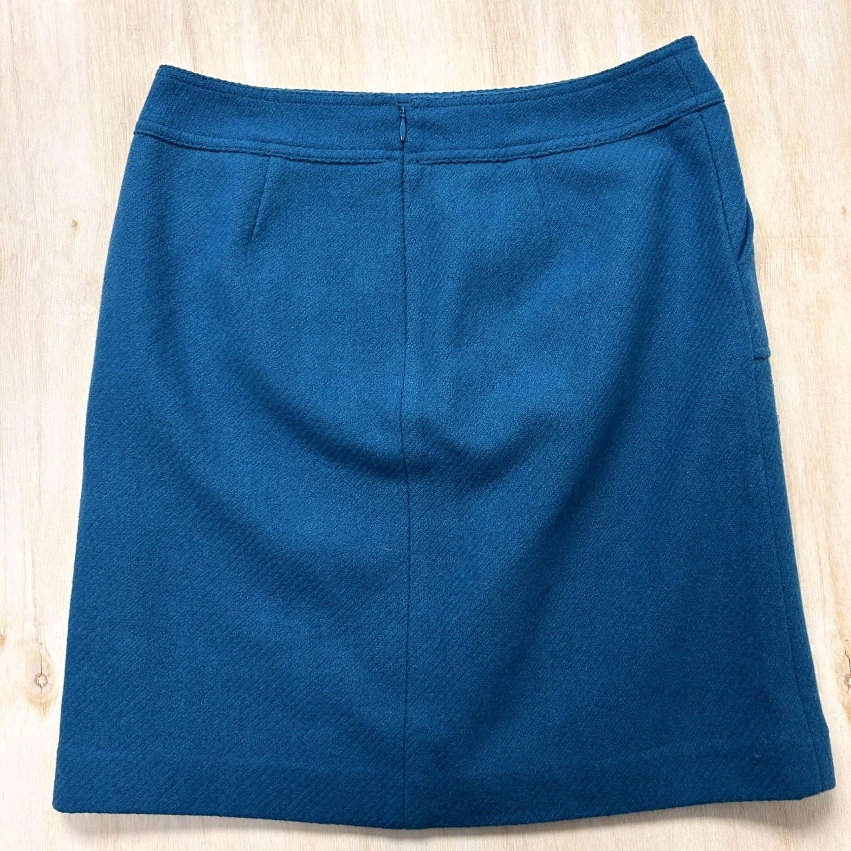 Talbots Talbots Skirt Womens 4P Blue Twill A-Line Short Lined Pockets Workwear Office Size 27" / US 4 / IT 40 - 7 Thumbnail