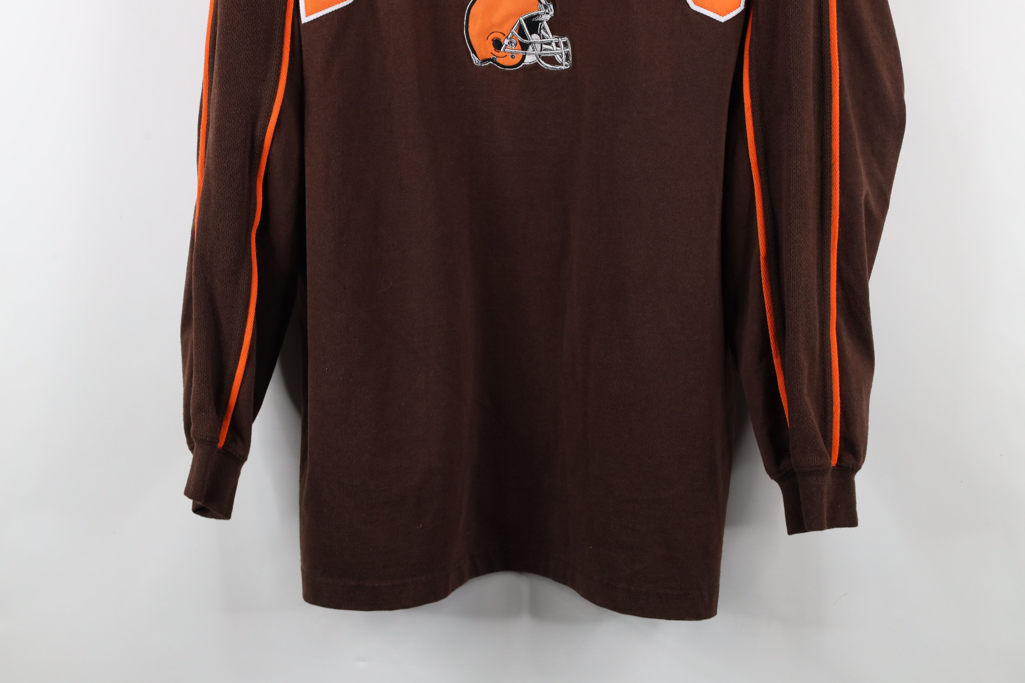 Vintage Vintage 90s Cleveland Football Long Sleeve T-Shirt Brown Size US XL / EU 56 / 4 - 3 Thumbnail
