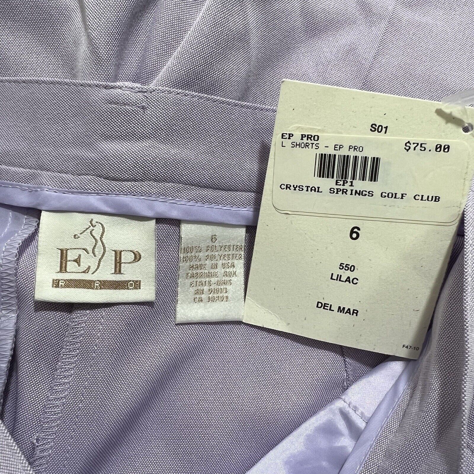 Other Vintage EP Pro 6 Purple 6" Inseam High Waist Golf Shorts Size 28" / US 6 / IT 42 - 4 Thumbnail