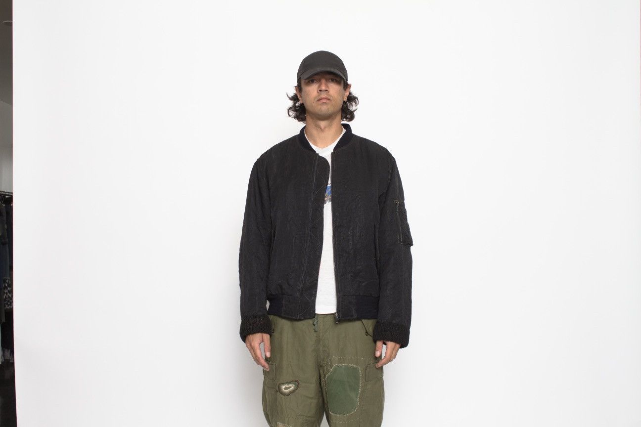 Vintage BLACK NYLON BOMBER JACKET BY IVY OXFORD Size US XL / EU 56 / 4 - 1 Thumbnail