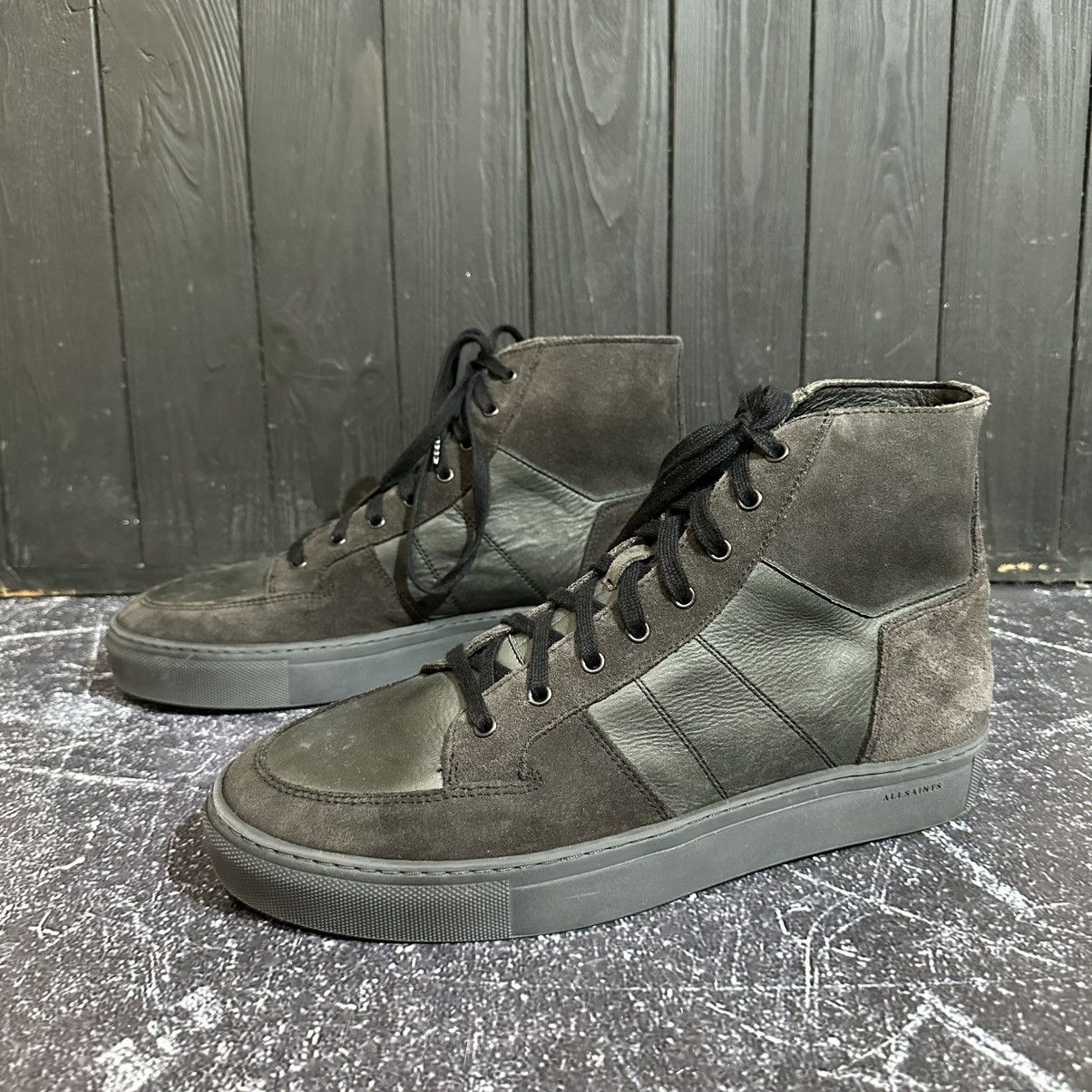 Allsaints ALL SAINTS - Men’s Leather Hi-Top Sneakers Size 44 Size US 10 / EU 43 - 5 Thumbnail