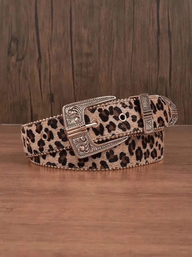 Japanese Brand 112 cm 2000s style leopard cheetah print belt Size ONE SIZE - 1 Thumbnail