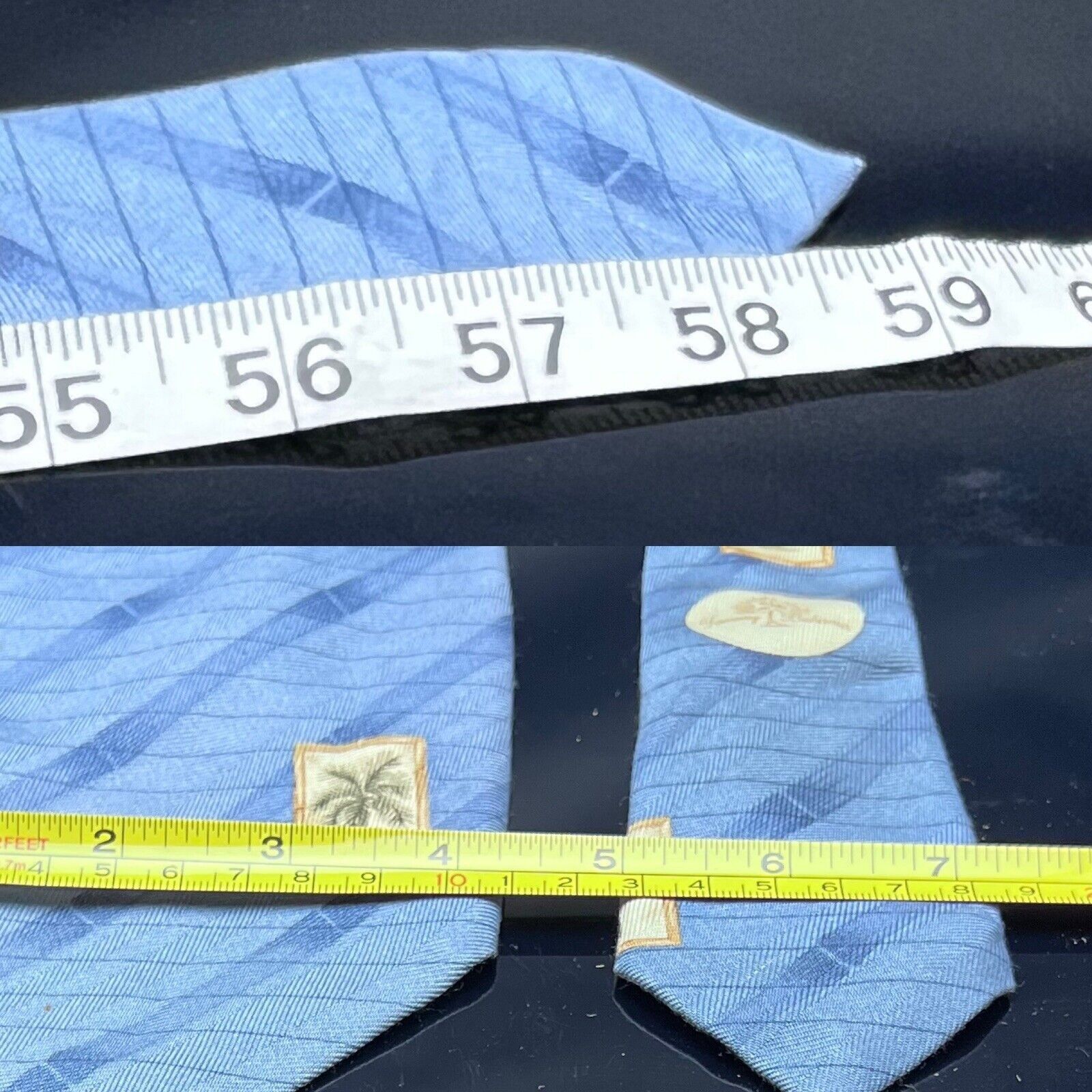Tommy Bahama TOMMY BAHAMA MENS TIE BLUE WITH PALM TREES Size ONE SIZE - 4 Thumbnail