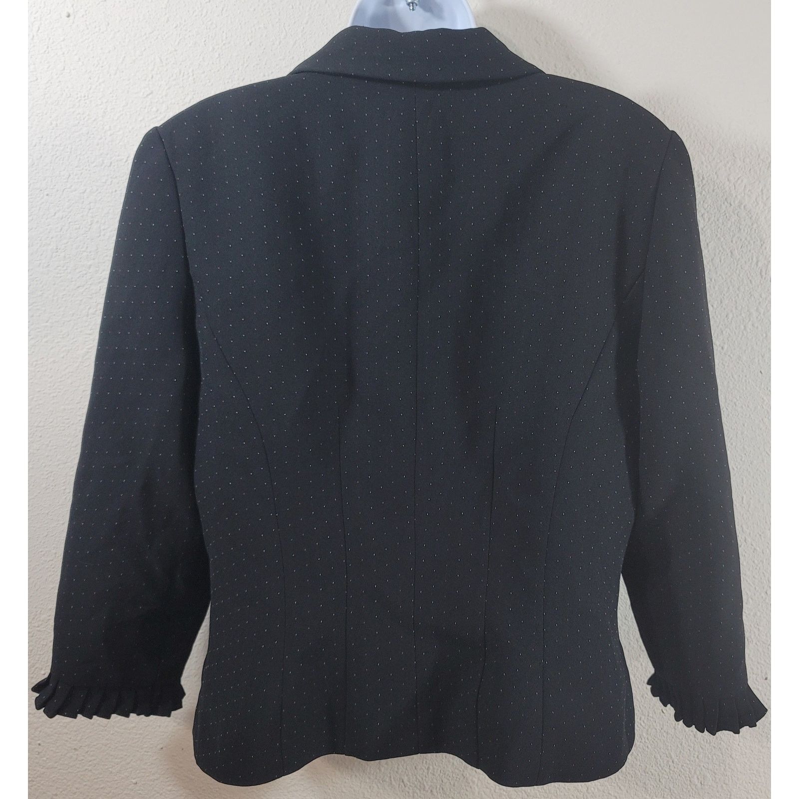 Other Maggy London Black Pleated Cuffs 5 Button Lined Blazer 14 Size XL / US 12-14 / IT 48-50 - 3 Thumbnail