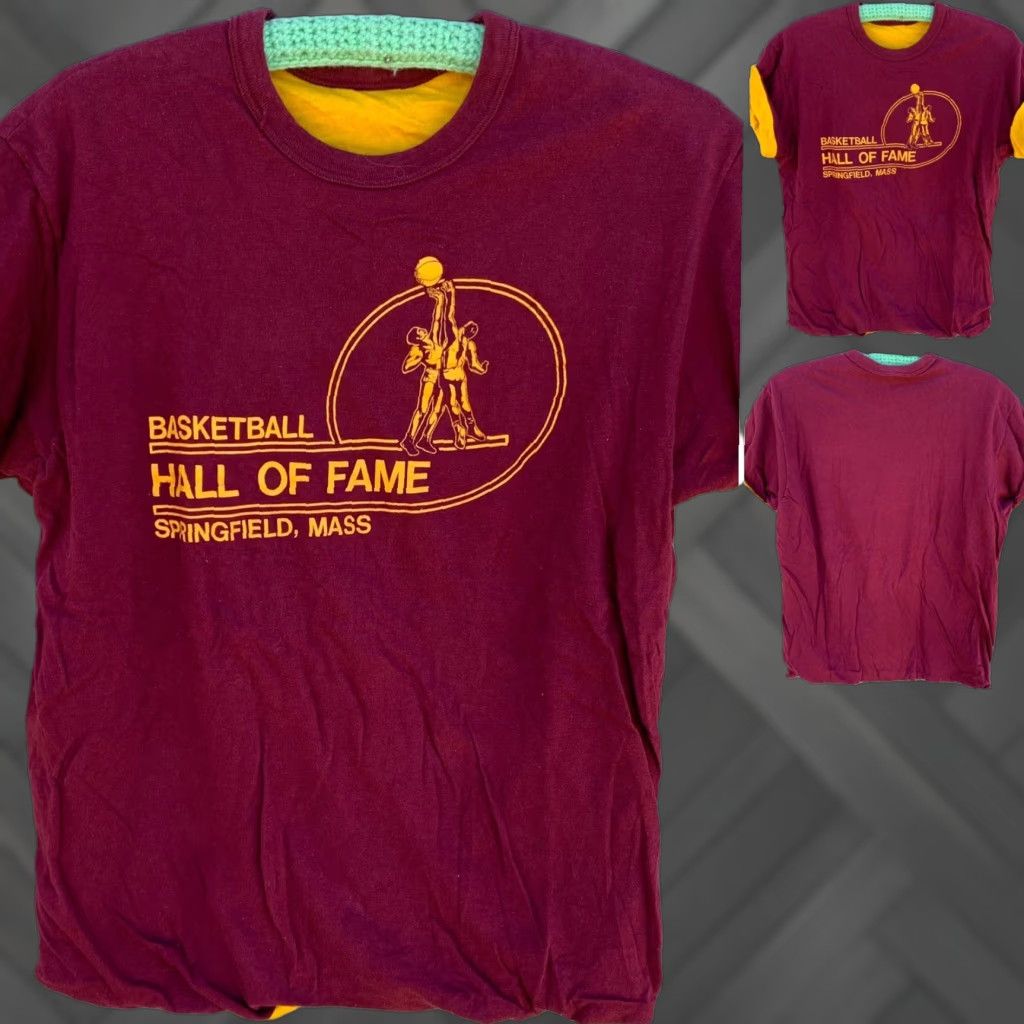 Champion VINTAGE Champion Basketball Hall of Fame Springfield Mass t-shirt XL Men Red 1980s Graphic Tee Made In USA Short Sleeve Shoes? Size US XL / EU 56 / 4 - 1 Thumbnail
