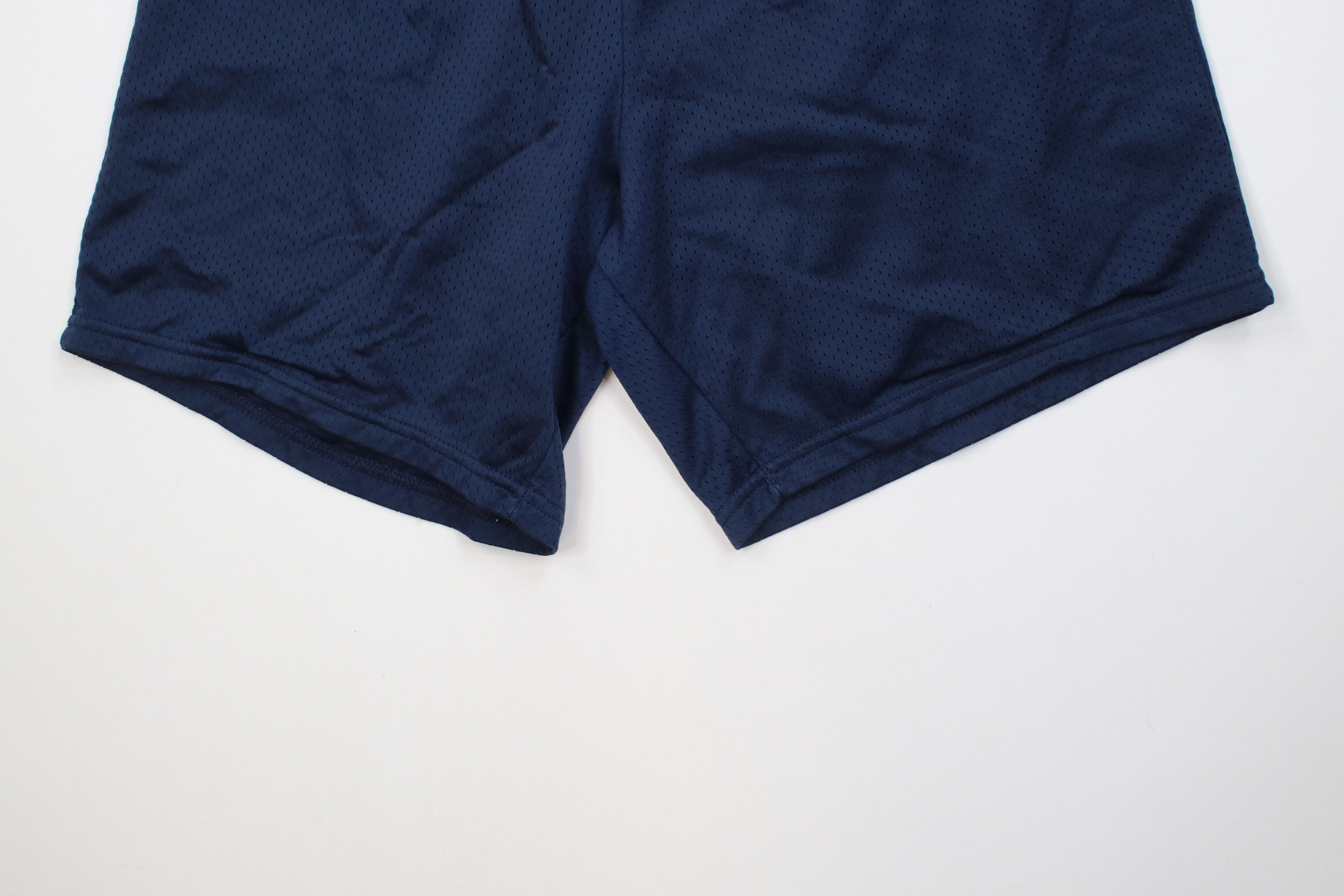 Vintage Vintage 90s Y2K Streetwear Above Knee Mesh Shorts Blue Nylon Size US 32 / EU 48 - 4 Thumbnail