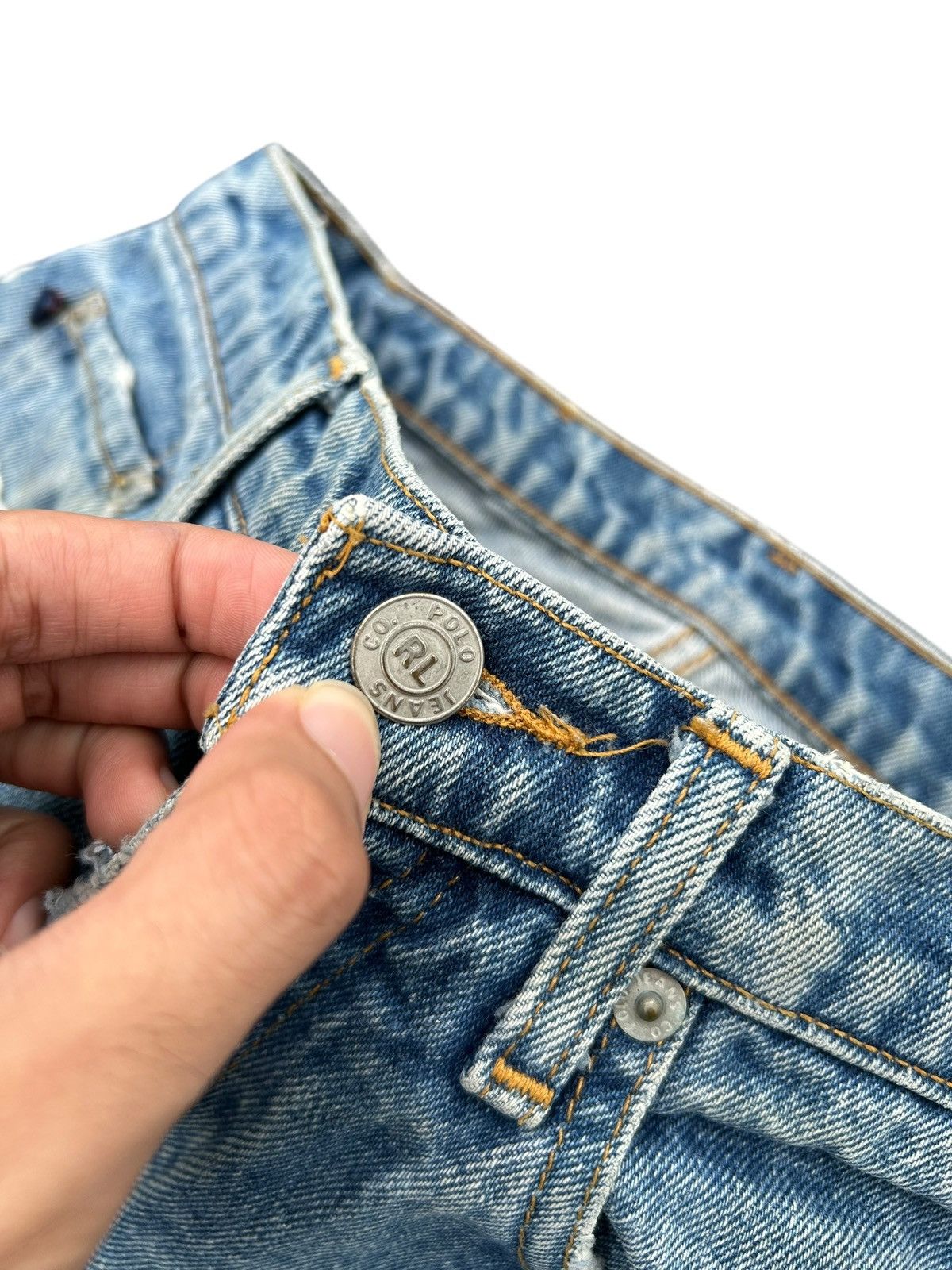 Japanese Brand × Kapital × Vintage Vintage Ralph Lauren Polo Distressed Denim Jeans Size US 29 - 4 Thumbnail