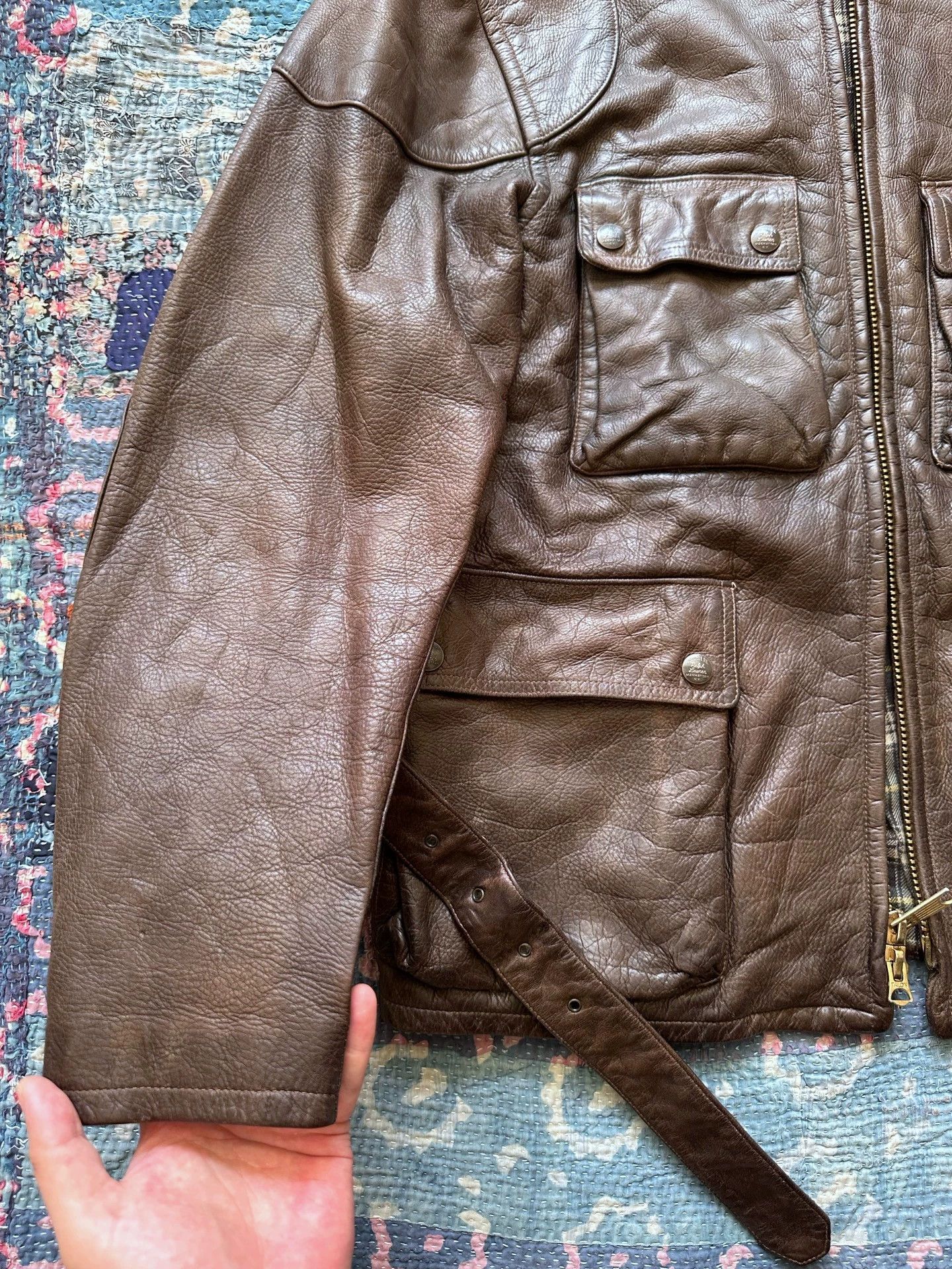 Other Wild Bullhide Leather Biker Jacket L Slight Wear Big Zipper Size US L / EU 52-54 / 3 - 5 Thumbnail