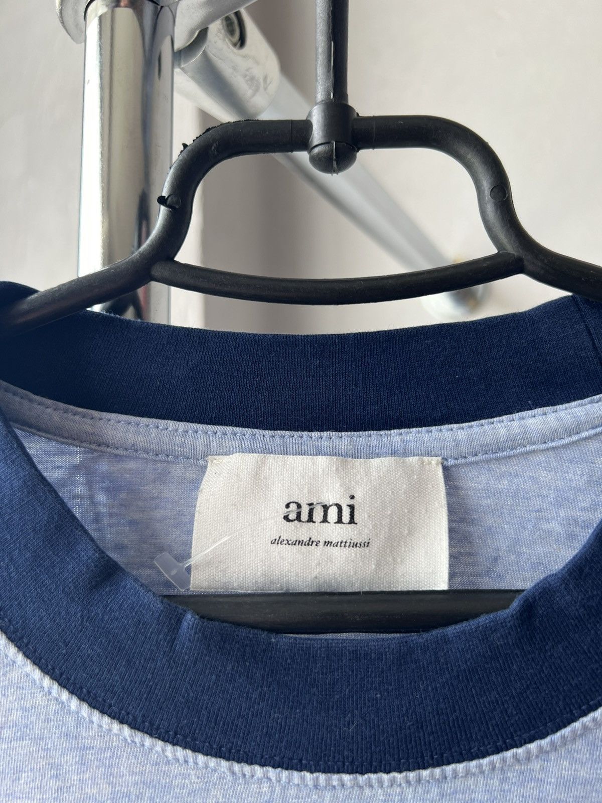 AMI AMI PARIS BY ALEXANDRE MATTIUSSI MENS SOLID BLUE T SHIRT Size US S / EU 44-46 / 1 - 6 Thumbnail