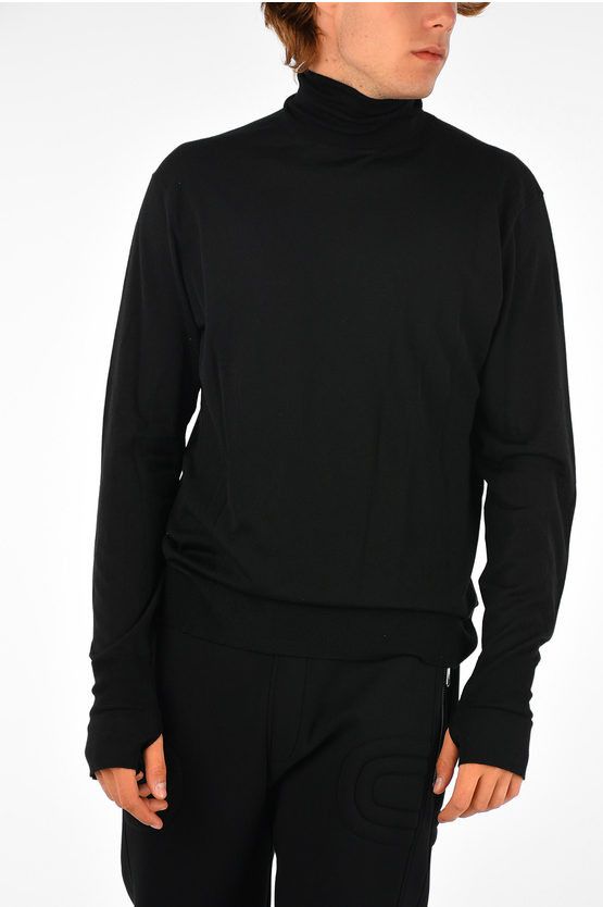 image of Neil Barrett Wool Blend Pullove in Black, Men's (Size XS)