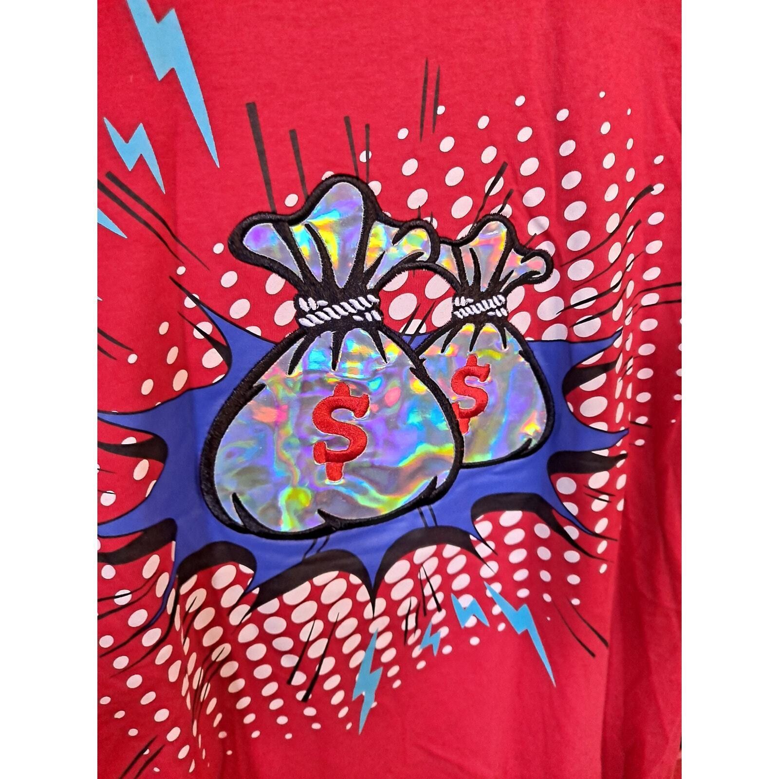 Other Switch Short Sleeve Red Tee with Money Bag Design Size XL Size US XL / EU 56 / 4 - 3 Thumbnail