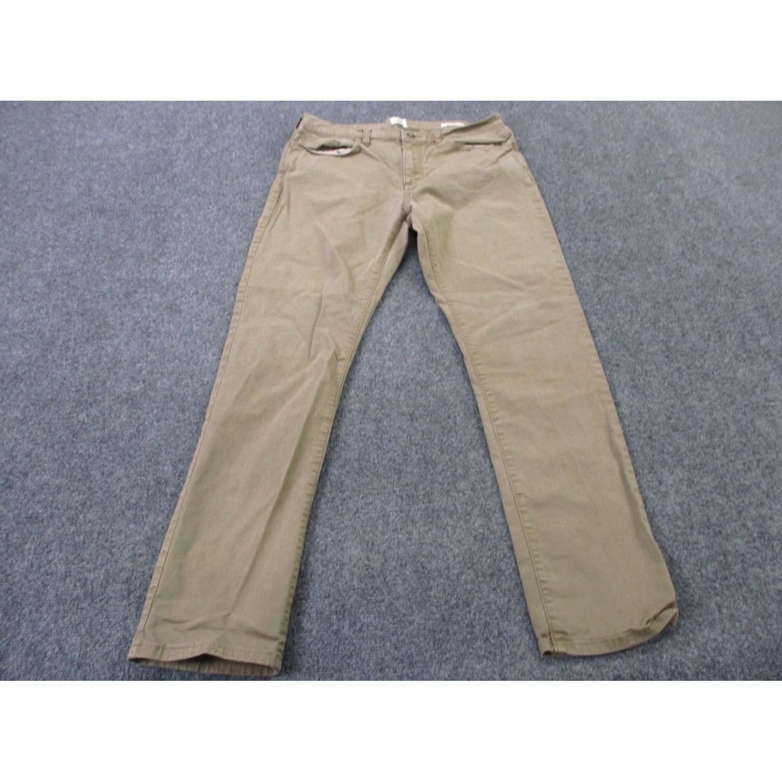 Flint And Tinder Flint and tinder Jeans Mens 34 X 32 Beige Slim Straight Stretch Denim 5-Pocket Design Season: All Size US 33 - 2 Thumbnail