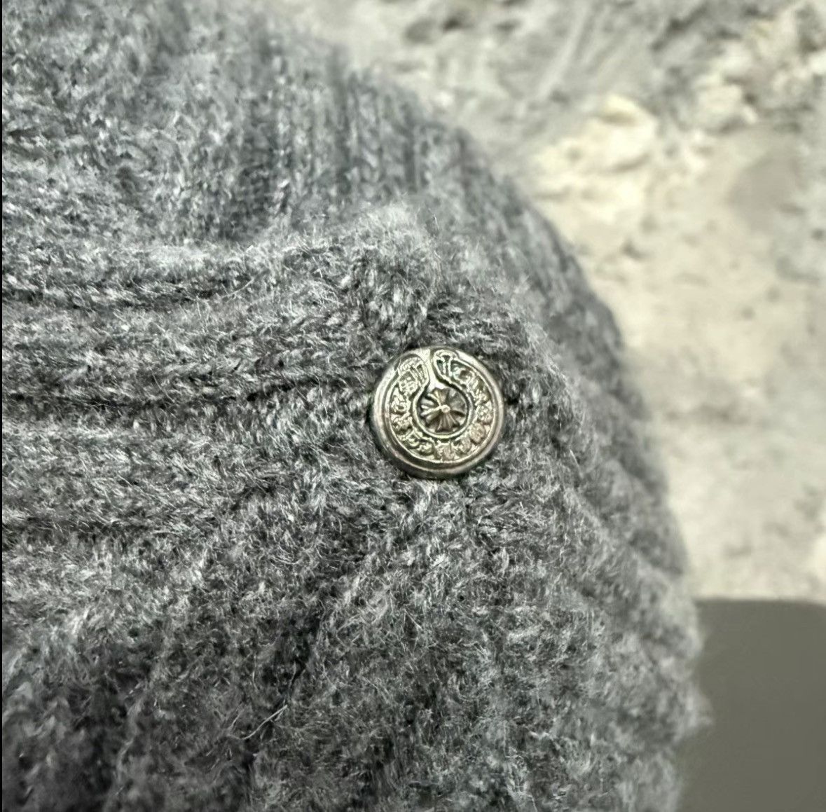 Chrome Hearts Chrome Hearts Cross Patch Gray Cashmere Beanie. Size ONE SIZE - 5 Thumbnail