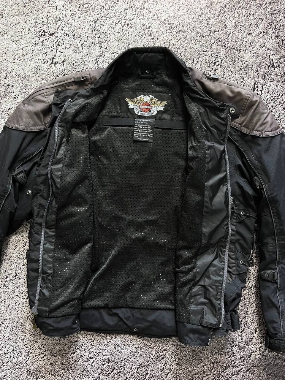 Harley Davidson × Vintage Herley Davidson Jacket Men's Black Gray Armor Reflective Size US XL / EU 56 / 4 - 6 Thumbnail