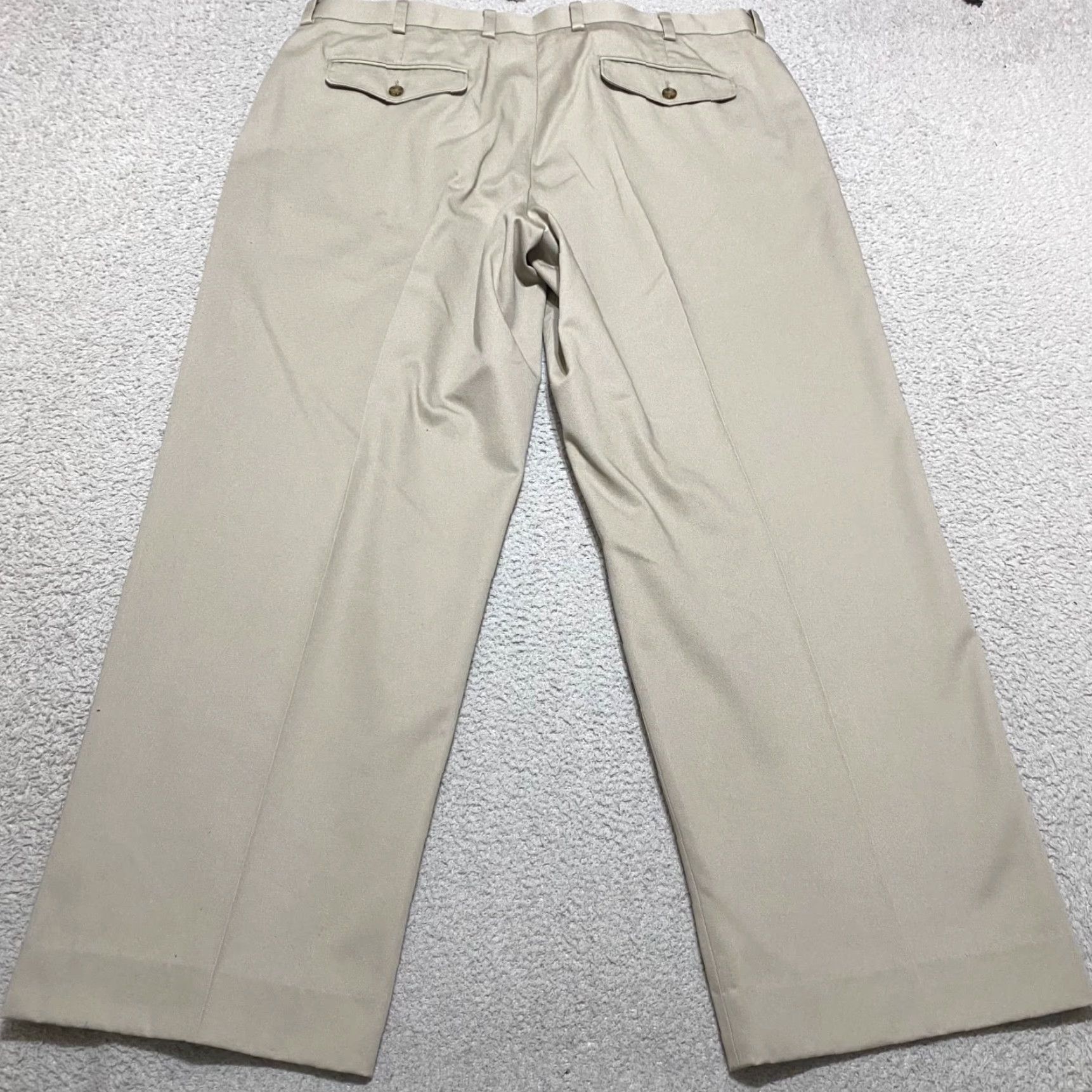 Vintage L.L. Bean Mens Pants Beige Straight Leg Chino High Rise Classic Fit 40 Regular Men’s Vintage No Size US 38 / EU 54 - 2 Thumbnail