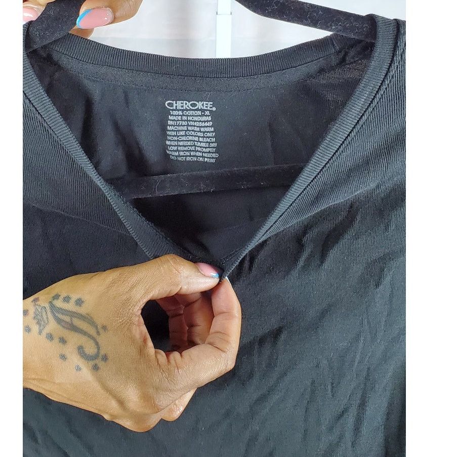 Cherokee Cherokee Black Short Sleeve Cotton Tee Shirt Size XL Size XL / US 12-14 / IT 48-50 - 3 Thumbnail