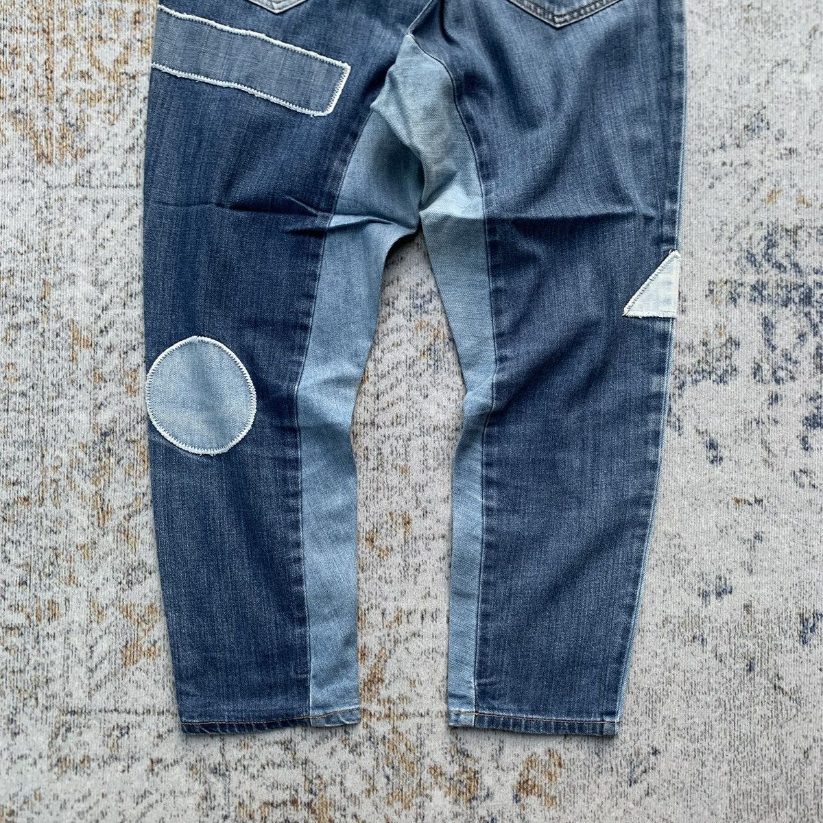 Issey Miyake × Japanese Brand × Ne-Net 2000s Ne-net Patchwork Issey Miyake Wide Baggy Denim Pants Size US 30 / EU 46 - 3 Thumbnail