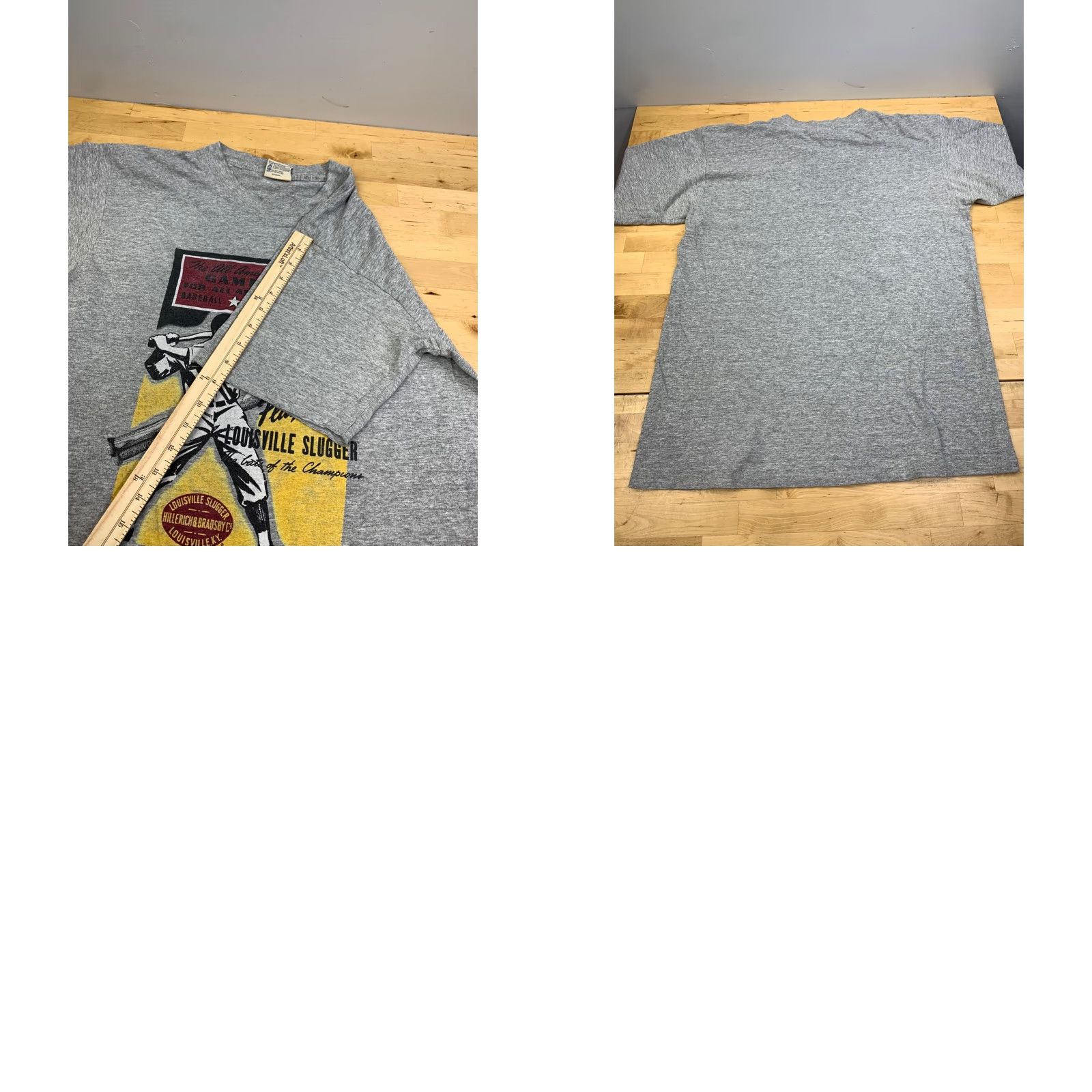 Vintage VINTAGE Louisville Slugger Shirt Mens L Gray USA Baseball 11914 90s Sports USA Shirt Mens L Gray Cotton Short Sleeve Crew Neck Size US L / EU 52-54 / 3 - 8 Thumbnail