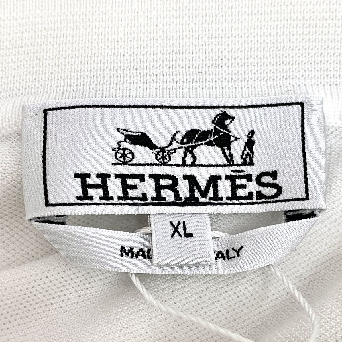 Hermes Hermes White Pocket Cotton Short Sleeve Polo Shirt Size US XL / EU 56 / 4 - 5 Thumbnail