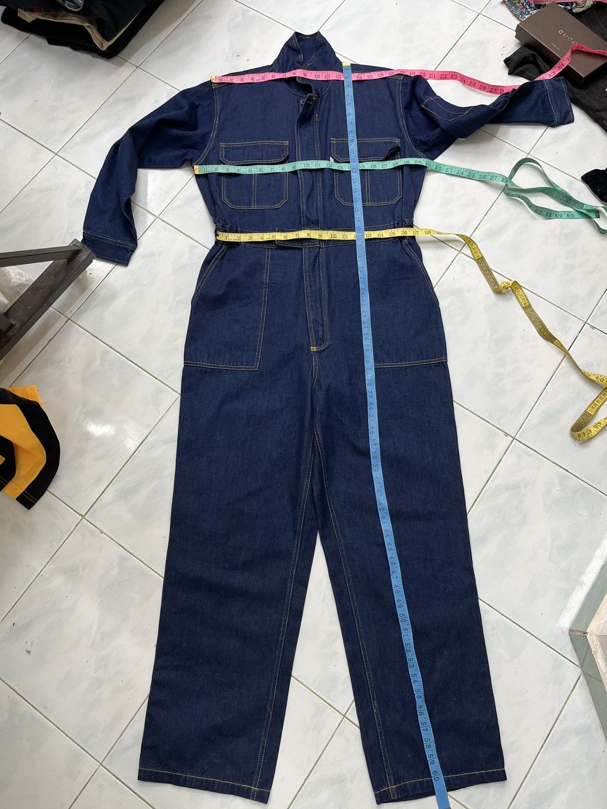 Japanese Brand 🔥🔥🔥ARCHIVE EVENRIVER JAPANESE DENIM OVERALL Size US 34 / EU 50 - 13 Thumbnail